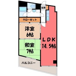 東武宇都宮駅 徒歩15分 3階の物件間取画像
